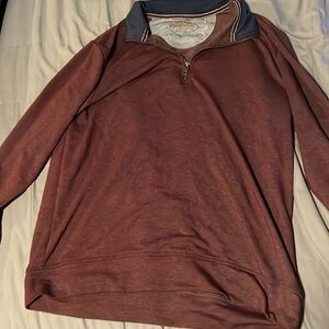 Maroon men quarter zip